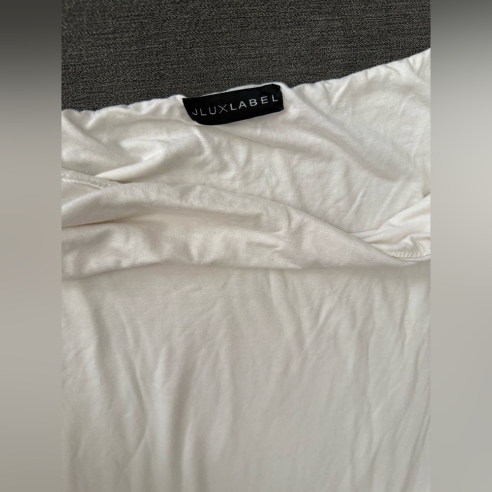 JLUXLABEL Off-Shoulder Cream Dress - Picture 3 of 4